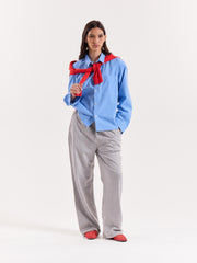 Blue Box Checkered Cropped Shirt